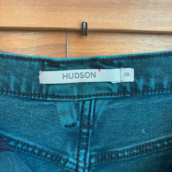 Hudson Faye Overdye Scarab High-Rise Bootcut Jeans, Size 28 - Picture 9 of 16